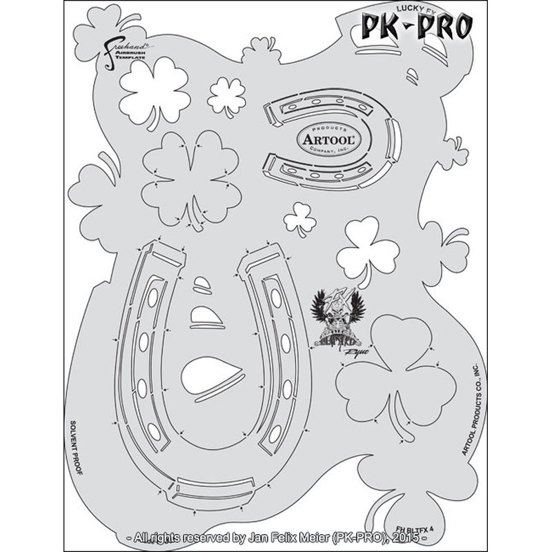 IWATA-ARTOOL LUCKY FX Schablone-(FH BLTFX 4)