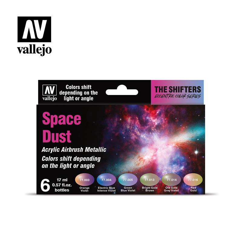 Vallejo sada 77.091 airbrush farieb Space Dust 6x17 ml