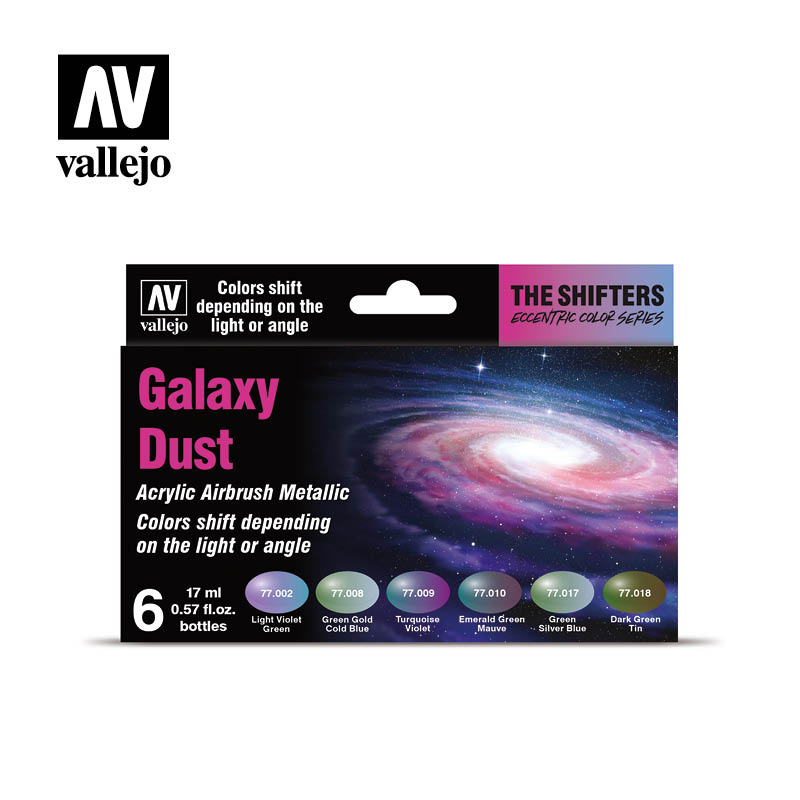 Vallejo sada 77.092 airbrush farieb Galaxy Dust 6x17 ml