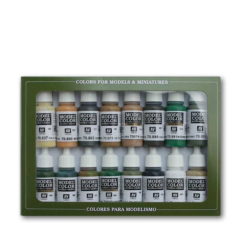 VALLEJO 70.109 Model Color Set Allied Forces WWII 16 color Set 17 ml