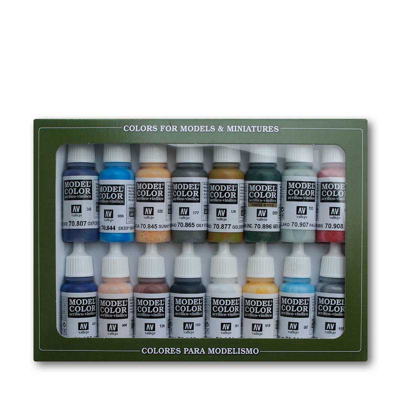 VALLEJO 70.111 Model Color Set American Civil War (16) 16 color Set 17 ml