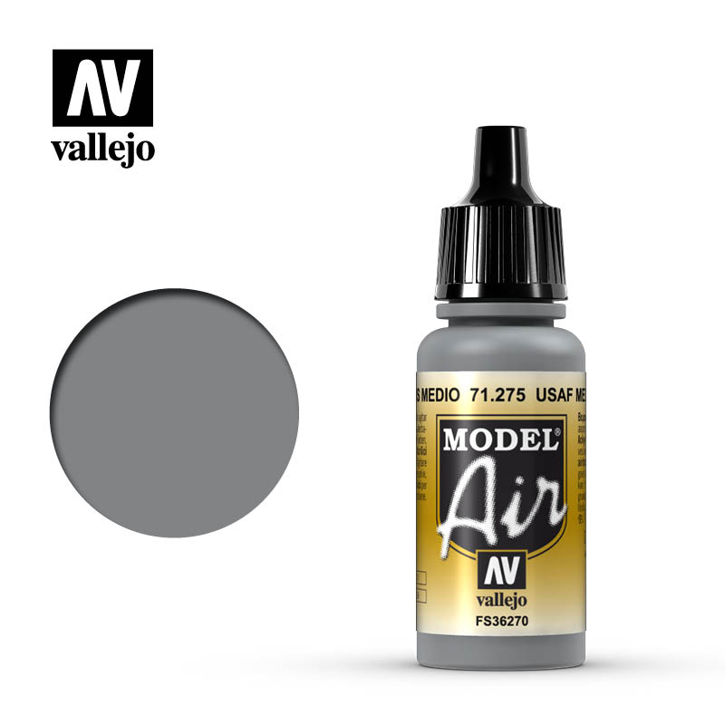 Vallejo 71.275 stredne sivá akrylová airbrush farba 17 ml