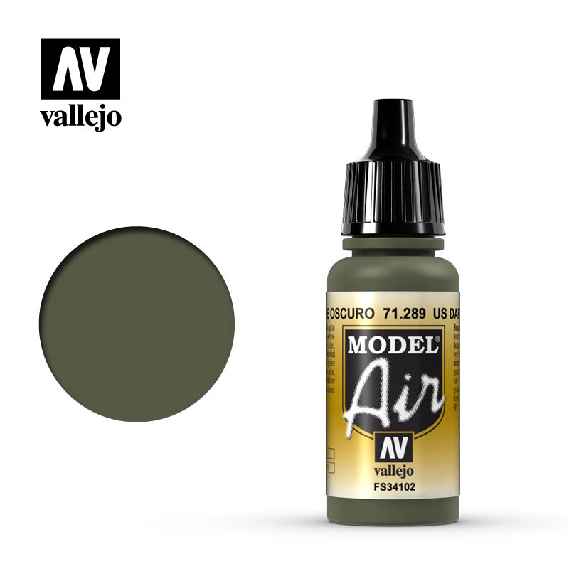 Vallejo 71.289 tmavá zelená akrylová airbrush farba 17 ml