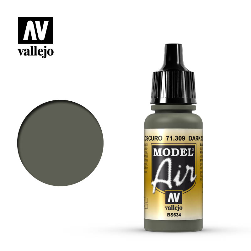 Vallejo 71.309 tmavá bridlicová sivá akrylová airbrush farba 17 ml