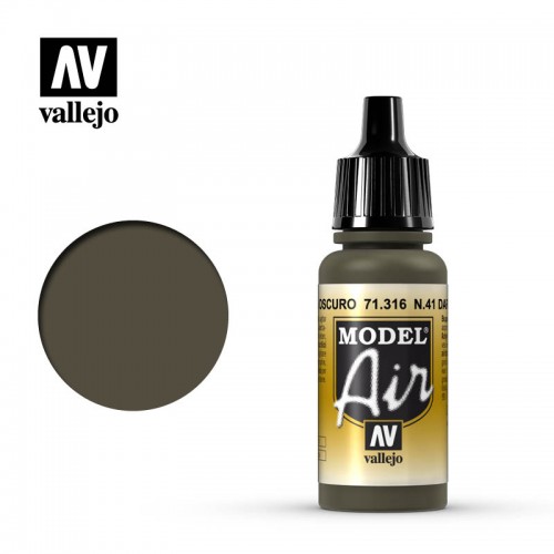 Vallejo 71.316 tmavá olivová zelená akrylová airbrush farba 17 ml