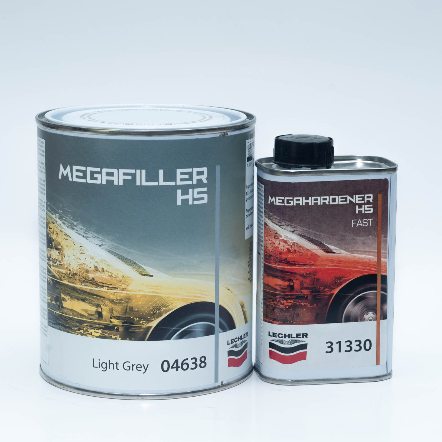 Plnič Sivý Lechler MEGAFILLER 04638 Low VOC, Plnič 2500 ml  + 500 ml tužidla