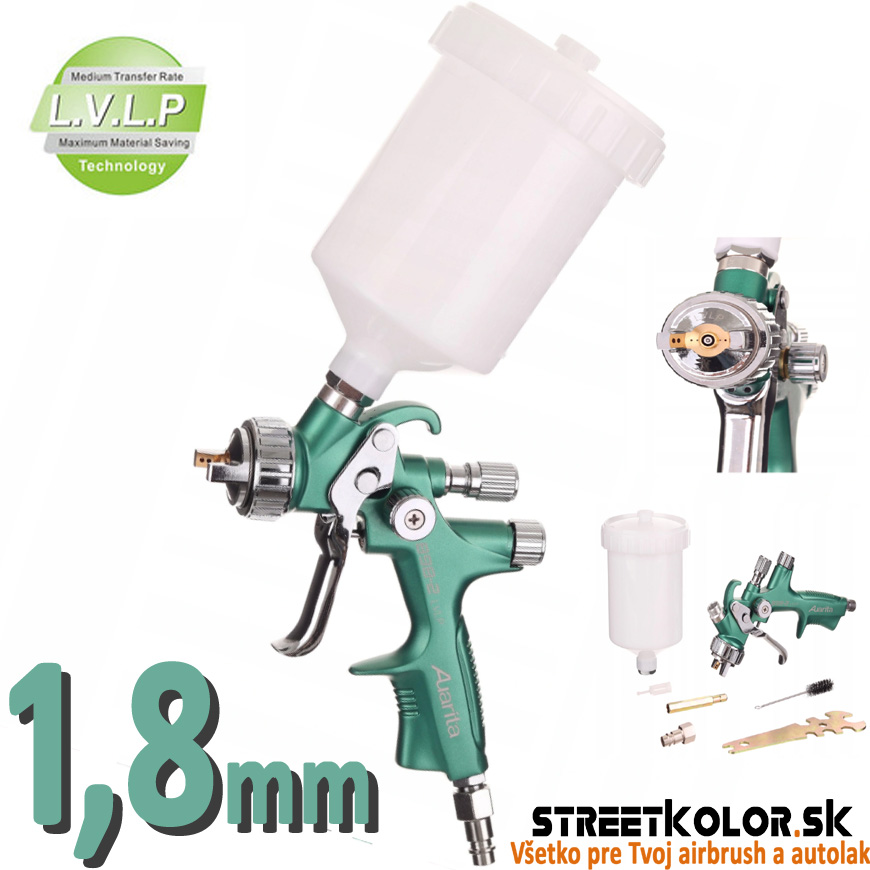 Striekacia pištoľ Auarita L-898-2, 1,8mm LVLP 125-170l/min. TEFLÓNOVÝ POVRCH