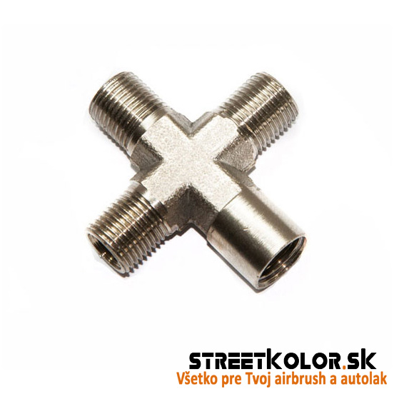 Airbrush rozbočovač, 1x1/8" vnútorný + 3x1/8" vonkajší závit, HSENG
