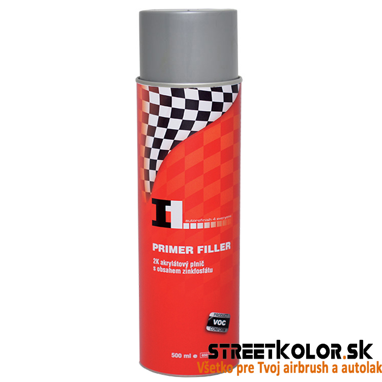 PRIMER FILLER SPREJ - 2K AKRYLÁTOVÝ PLNIČ, odtieň: RAL7040-SIVÝ, Objem: 500ml