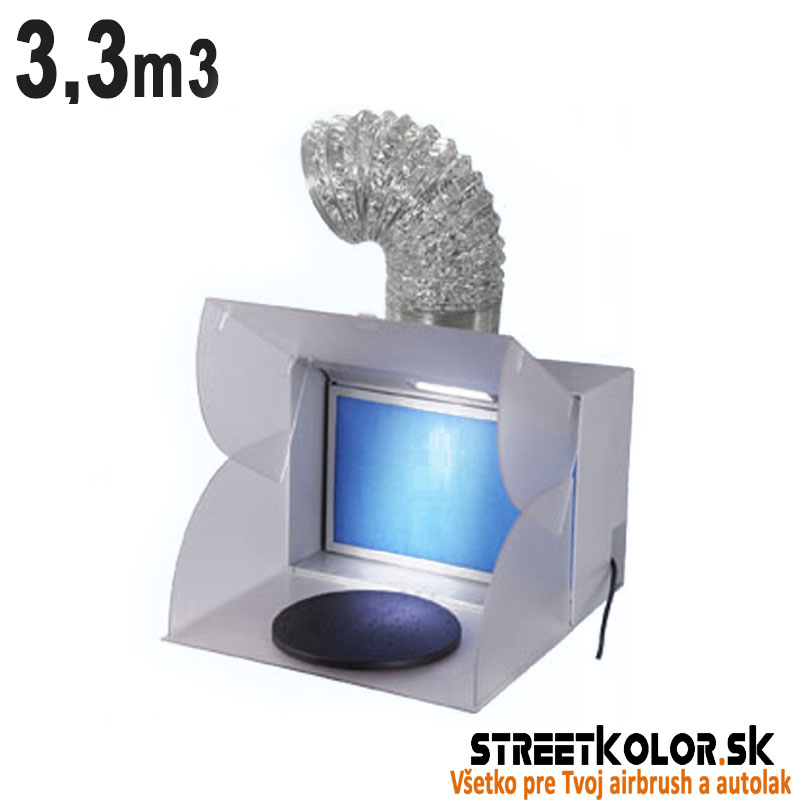 Prenosný striekací box s odsávaním, osvetlením a rotačným stojanom Fengda BD-512