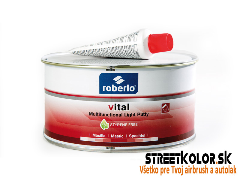 Roberlo VITAL LIGHT PUTTY - ľahký a ľahko brúsiteľný stierkový tmel, git, 1000ml