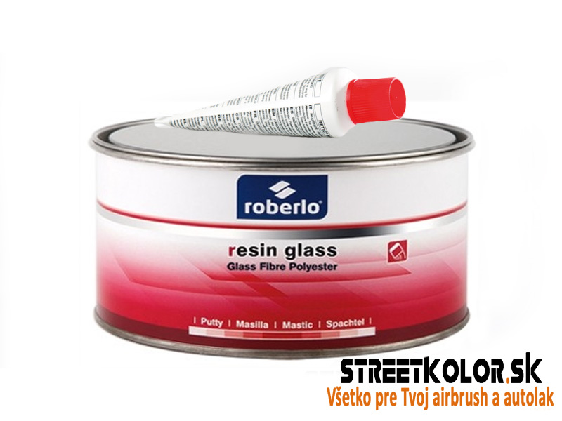 Roberlo RESIN GLASS - Sklolaminátový stierkový tmel, git, 1,5kg