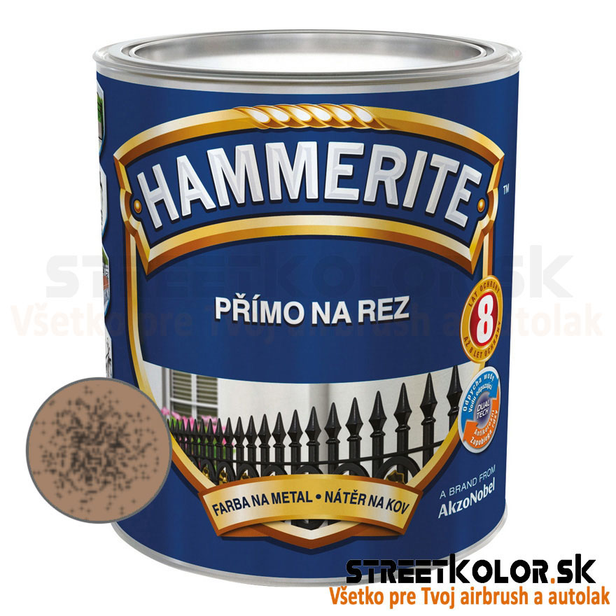 Hammerite Priamo na hrdzu, Medený kladivkový, 250ml