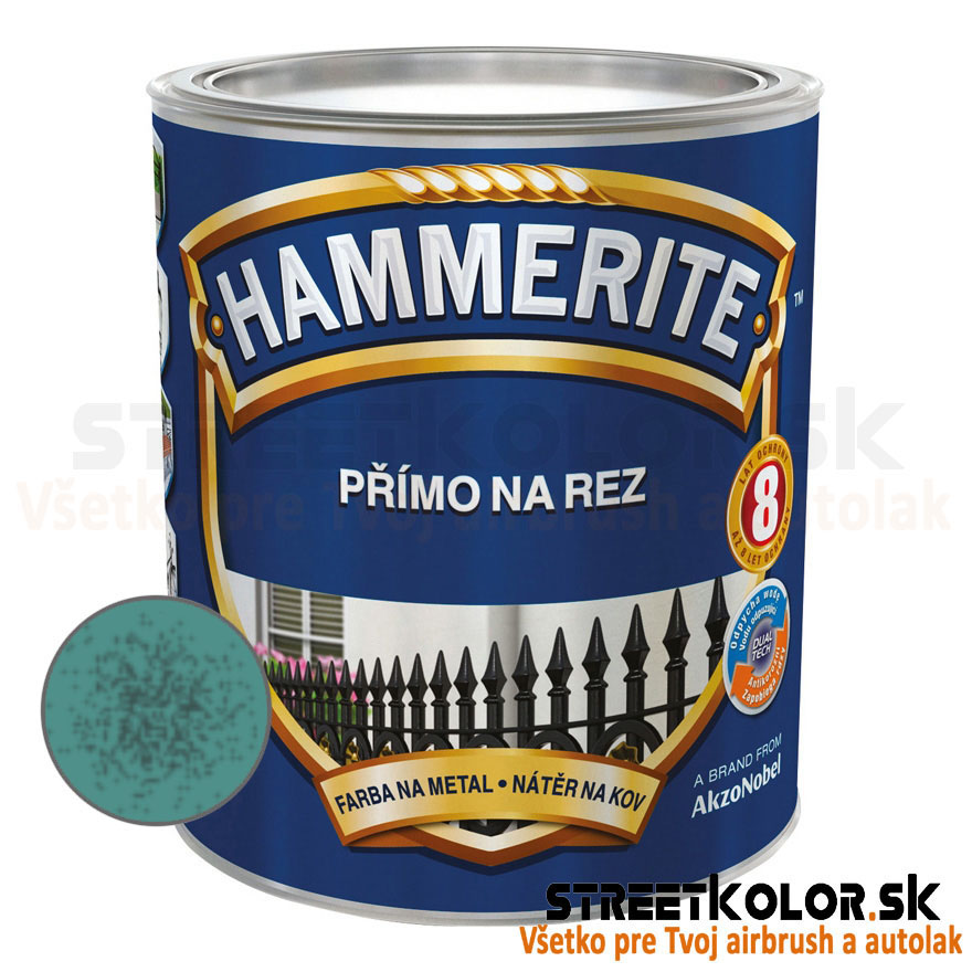 Hammerite Priamo na hrdzu, Zelený kladivkový, 250ml