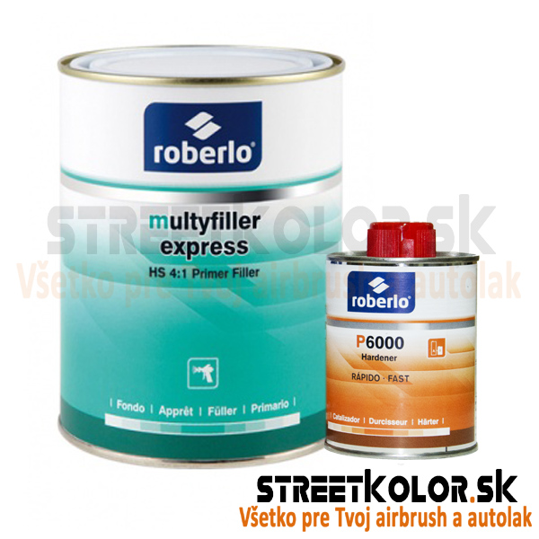 Plnič Roberlo Multyfiller express Farba: Sivá, 1liter plniču+ 250ml tužidla, 4:1