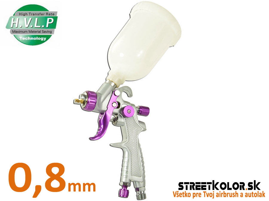 mini profi HVLP striekacia pištoľ 0,8mm, Auarita H-891, spotreba: (125-230l/min)