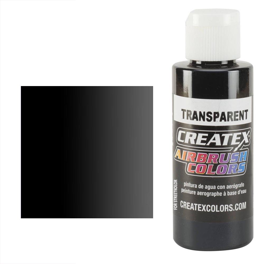 CreateX 5132 Čierna priehľadná airbrush farba 60ml