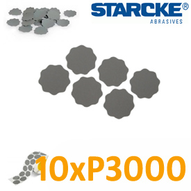 Brúsna samolepiaca kvetinka P3000, Starcke, Priemer 35mm, Na sucho aj mokro, 10ks