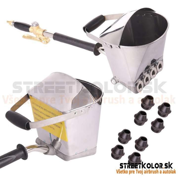 Striekacia pištoľ KolorTech D011C na maltové omietky a vápno s 8 tryskami