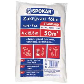 Zakrývacia fólia 4 x 12,5m, Hrúbka 7µm, HDPE