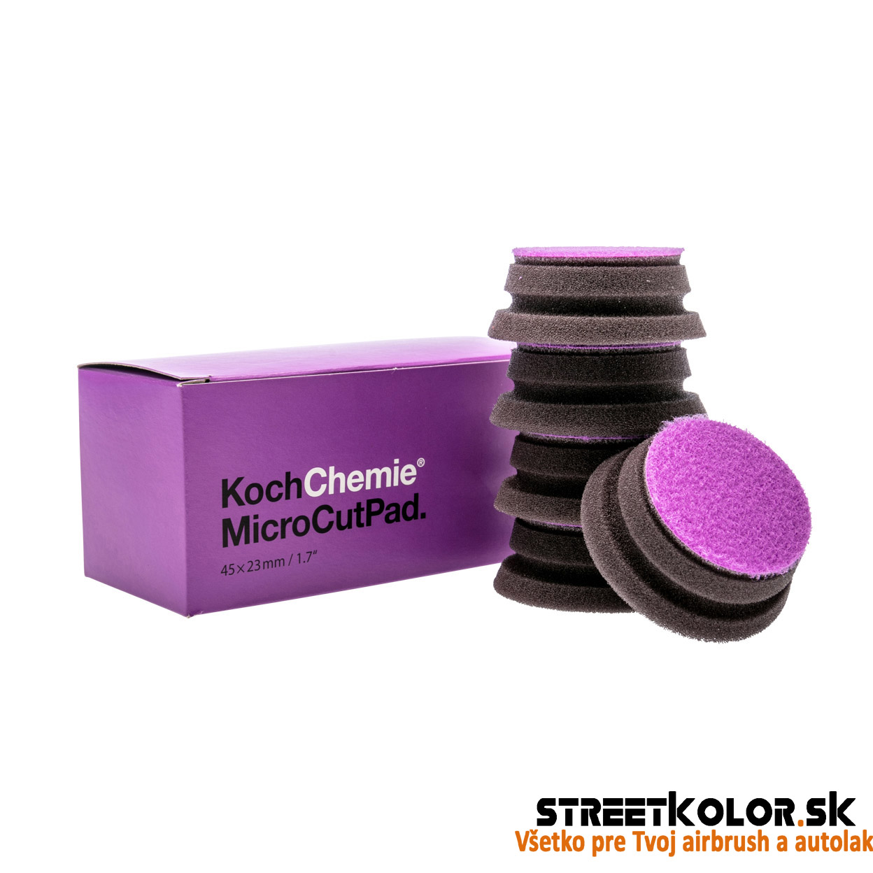 KochChemie Finálny antihologramový fialový leštiaci kotúč Micro Cut Pad 45x 23mm
