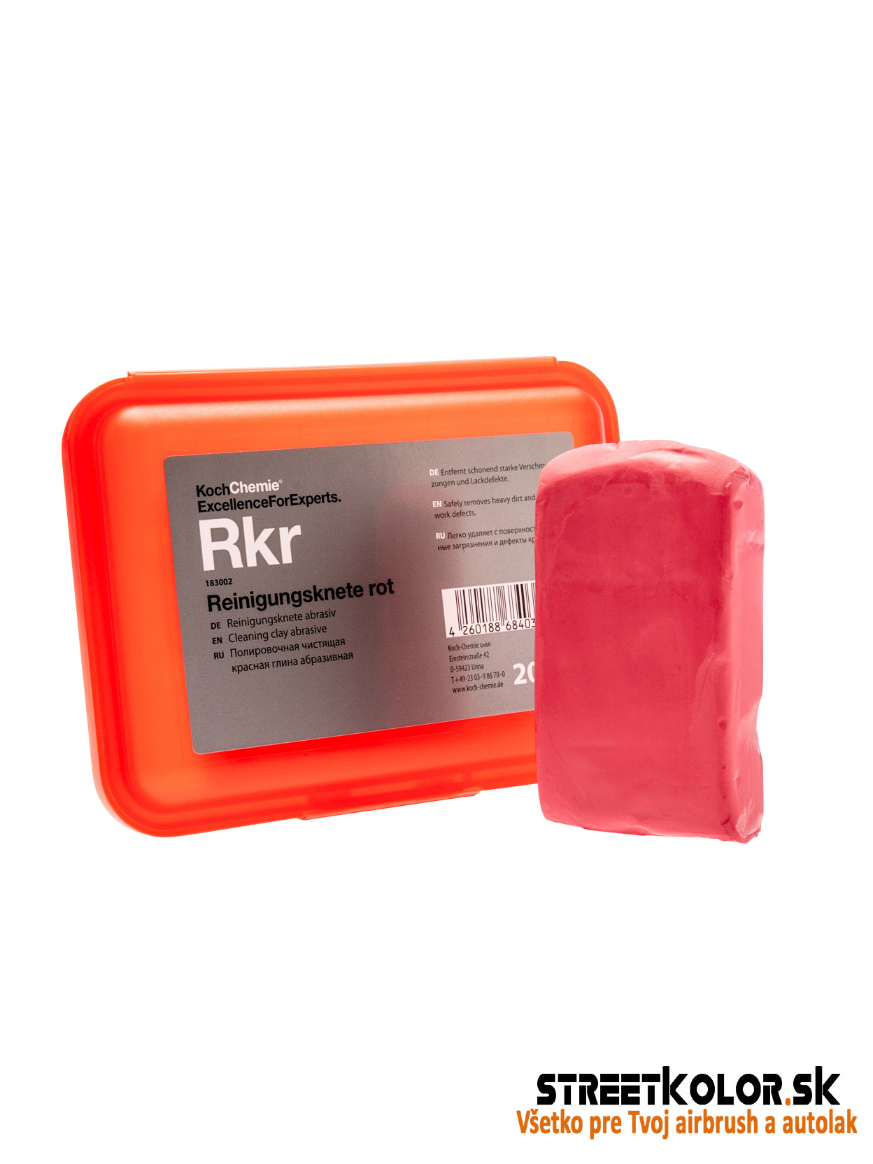 KochChemie Rkr  Čistiaca abrazívna hlina červená Reinigungsknete rot  200g
