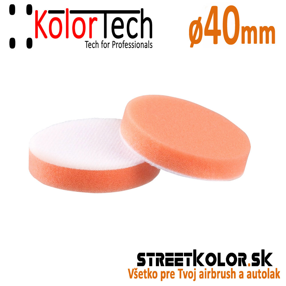 Penový kotúč stredne tvrdý oranžový KolorTech SUPERPAD MEDIUM HARD,  Ø 40mm