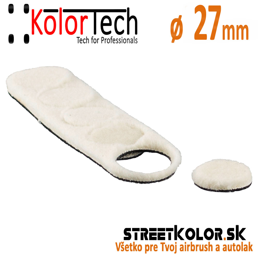 Leštiaci kotúč z krátkosrstej jahňacej kože KOLORTECH SUPERPOLISH, Ø27mm, 5kusov