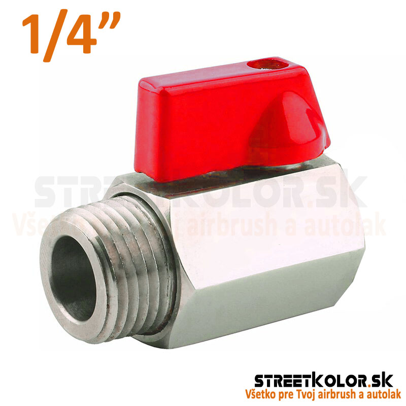 Guľový ventil 1/4" pre vzduchové potrubia