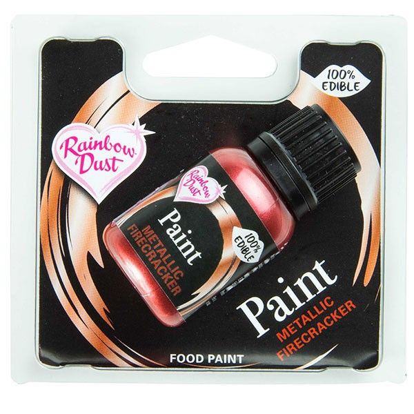 Potravinárska farba metalická Rainbow Dust tmavá oranžová, 25 gramov