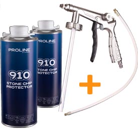 Ochrana podvozkov a karosérií PROLINE 910 - biely 2 kg + striekacia pištoľ PS-6