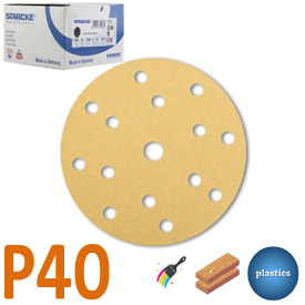 Starcke Brúsny disk P40, 150mm, 15dier, 100ks