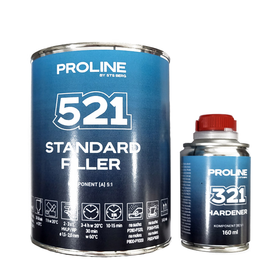 Akrylový plnič čierny PROLINE 521 HS 5:1 (800 + 160 ml)