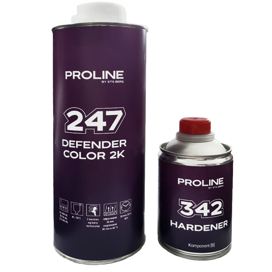 PROLINE 247 DEFENDER COLOR 2K, Vysokoodolný 2K Tónovateľný lak, 1000ml