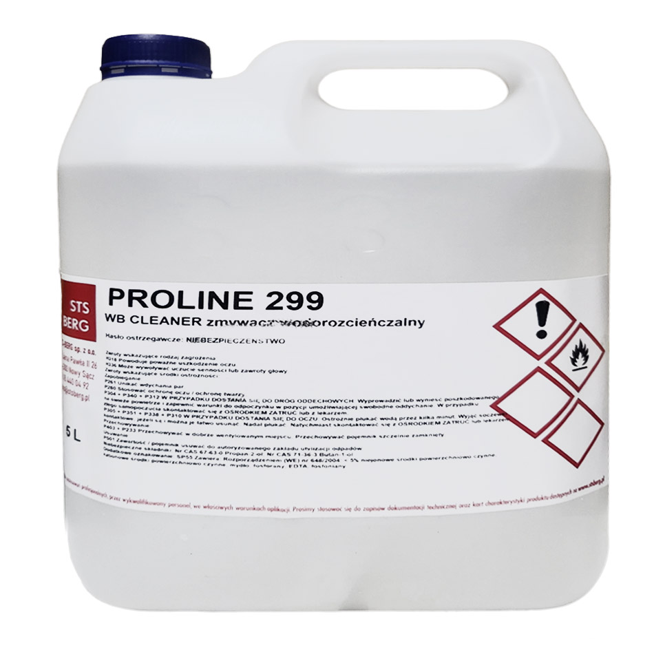 Antisilikón PROLINE 299, Antisilikón - odmasťovač na vodnej báze, 5 litrov
