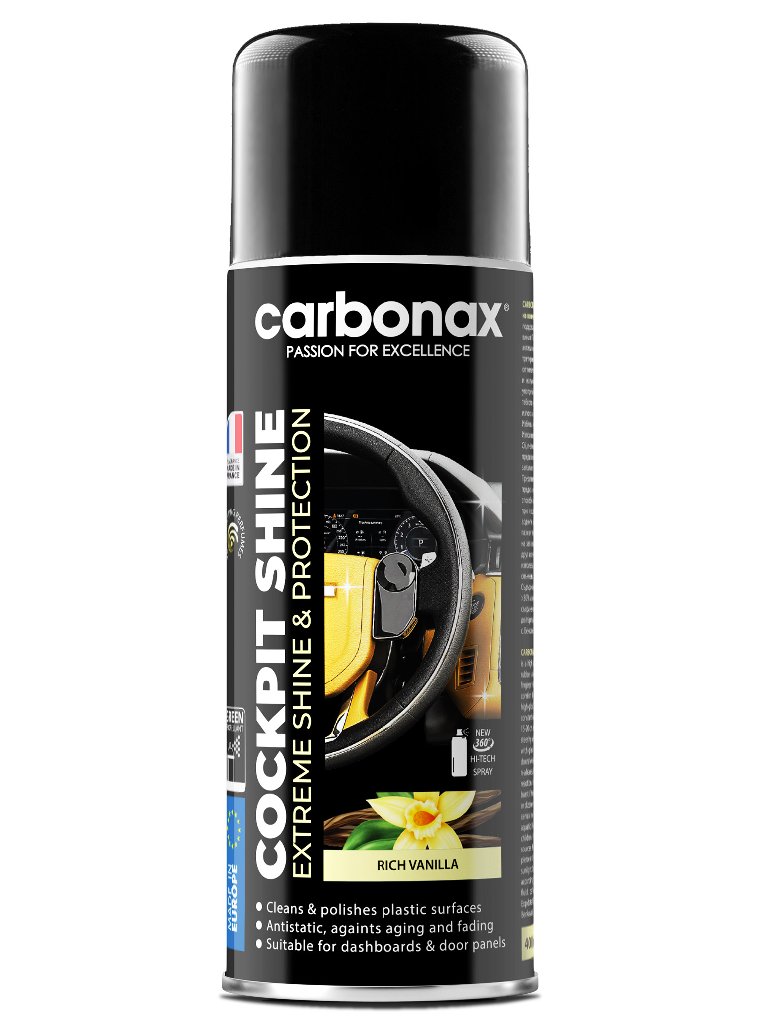CARBONAX® Cockpit Shine - vanilla, objem: 400ml