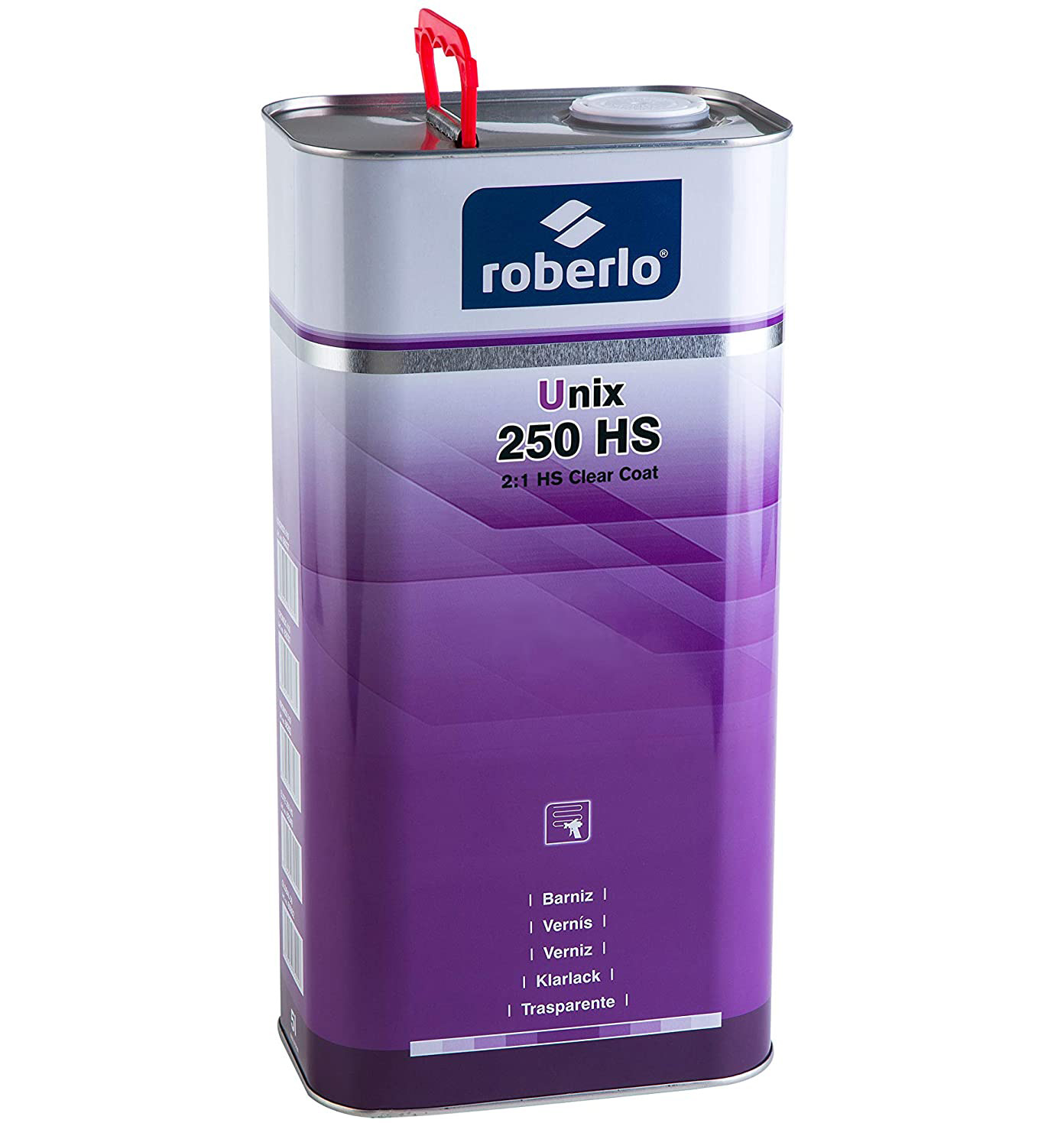 Roberlo UNIX 250 HS, bezfarebný autolak, 5 litrov 