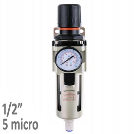 Regulátor tlaku s filtrom AW4000-04D, Závit:1/2", autovypúšťací ventil, 5 mikro
