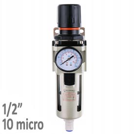 Regulátor tlaku s filtrom AW4000-04D, Závit:1/2", autovypúšťací ventil, 10 mikro