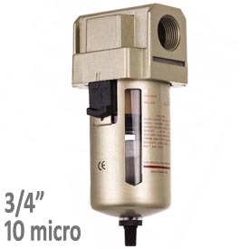 Filter vzduchu-odkaľovač AF4000-06D, Závit:3/4", autovypúšťací ventil, 10 mikro