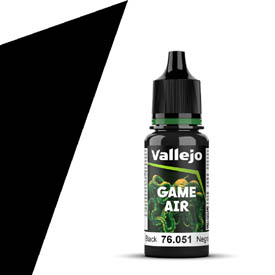 Vallejo 76.051 GameAir čierna airbrush farba 18ml