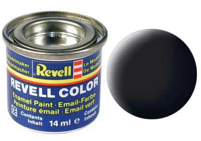 REVELL 08 čierna matná syntetická modelárska farba (RAL9011), 14ml