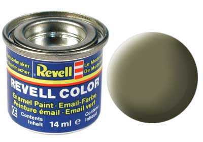 REVELL 45 svetlá olivová matná syntetická modelárska farba (RAL7003), 14ml