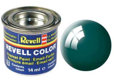 REVELL 62 Morská modro zelená lesklá syntetická modelárska farba (RAL6005), 14ml