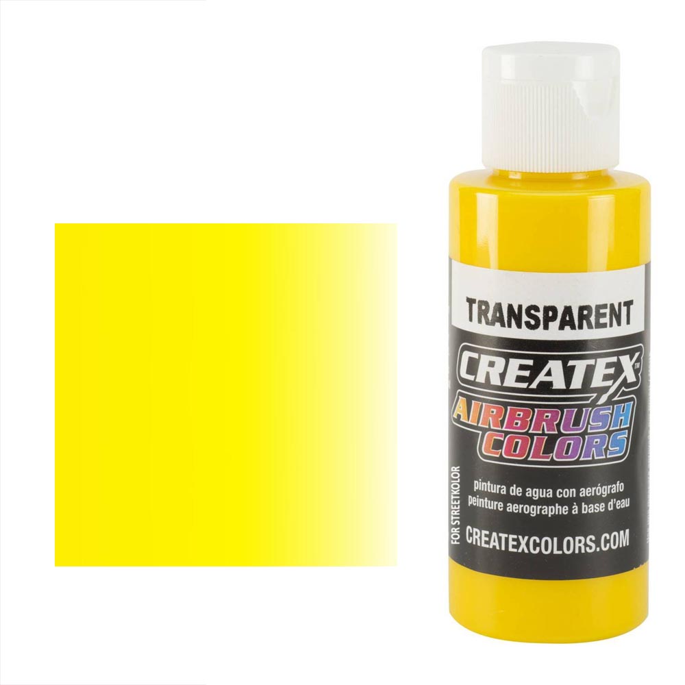 CreateX 5114 Žltá priehľadná airbrush farba 120ml