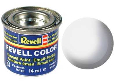 REVELL 301 Hodvábna biela syntetická polomatná modelárska farba (RAL9010), 14ml