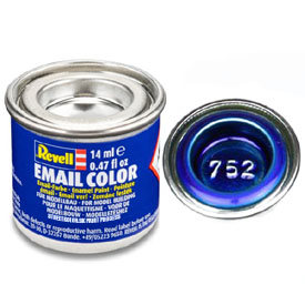 REVELL 752 Modrá syntetická transparentná modelárska farba, 14ml