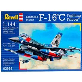 Revell Lockheed Martin F-16C Fighting Falcon Model Set lietadla 03992 1:144, 70 dielov