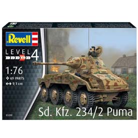 Revell Sd.Kfz 234/2 Puma Model Set obrneného vozidla 1:76, 69 dielov