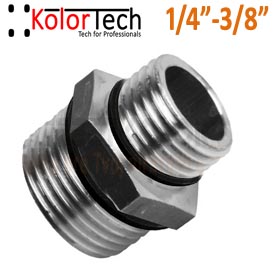 Redukcia  vonkajší závit G1/4", vonkajší  závit G3/8" - Niklovaná mosadz